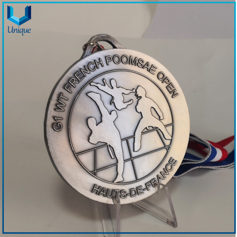 Cheap Metal Medal in Customize Design, Taekwondo Award Medal, French Competition Medal, 2D Judo Medal 