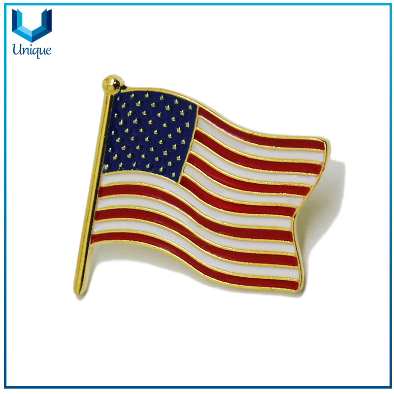 Customize Country Flag Pin, Enamel Club Flag Pin Badge, Football Team Flag Brooches,Dual Flag Lapel Pin for Promotional Gifts