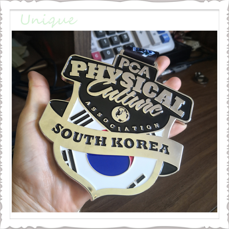 South Korea Medal, PCA Medal, 14cm Big Trophy Medal in Customize Design, Die Cast Zinc Alloy Medal, Honor Meda in Gold