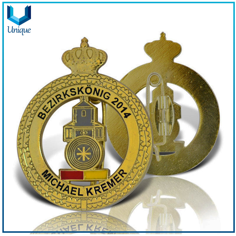 24K Gold Plating Medal Badge, Honor Souvenir Coin Badge, Association Metal Badge, High Quality Souvenir Medal Badge