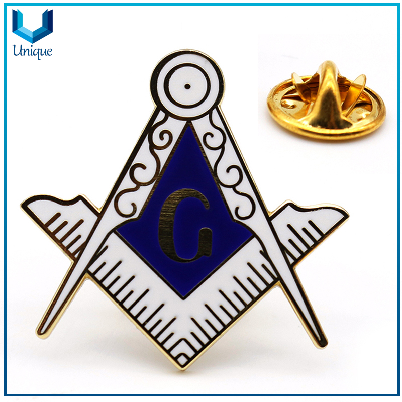 Customize Metal Badge, Cutout Lapel Pin,3D Metal Emblem, Mason Freemason Decorations Badges Custom Masonic Lapel Pin 