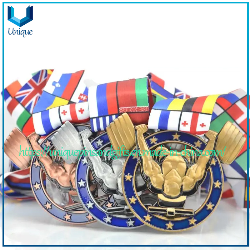Custom 3D Gold Silver Bronze Championship Medal Challenge Medallion Swimming Judo Karate Bike Run Football Racing Soccer Finisher Triathlon Marathon Sports Medal