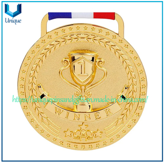 Factory Custom Design Metal Sports Running Medal, Tanzania Cycling Running Medal with Ribbon