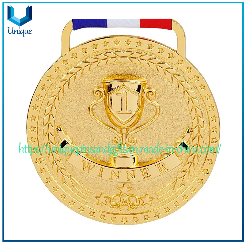 Factory Custom Design Metal Sports Running Medal, Tanzania Cycling Running Medal with Ribbon