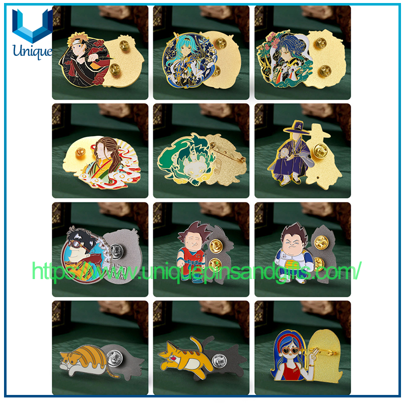 Customized Metal Badges Anime Cartoon Enamel Badges Zinc Alloy Brooches Pins