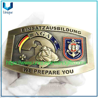 Customize 3D Curved Antique Germany Military Metal Buckle