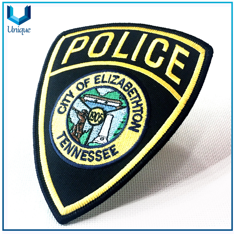Customize US Police Embroideried Badge, No MOQ Embroidery Uniform Embroidery Patches, Iron On Military Embroidery Labels for Garment