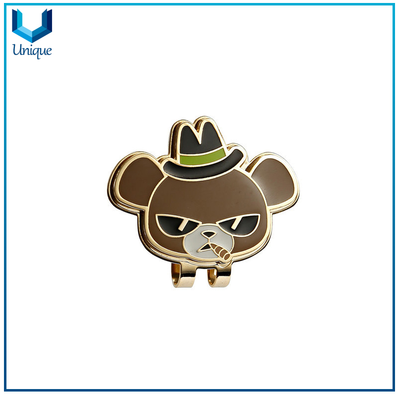 T2 Gallaway Golf Hatclip with Customize Logo, Metal Golf Hatclip in Star Shape, Zinc Alloy Soft Enamel Hatclip Golf Ballmarker