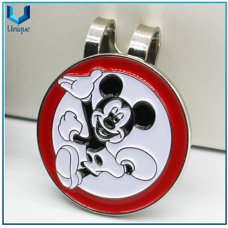 Customize Design Golf Hatclip with Golf Ballmarker in Set, Golf Metal Accessories for Gifts, Cap Clip Golf Ballmarkers, 
