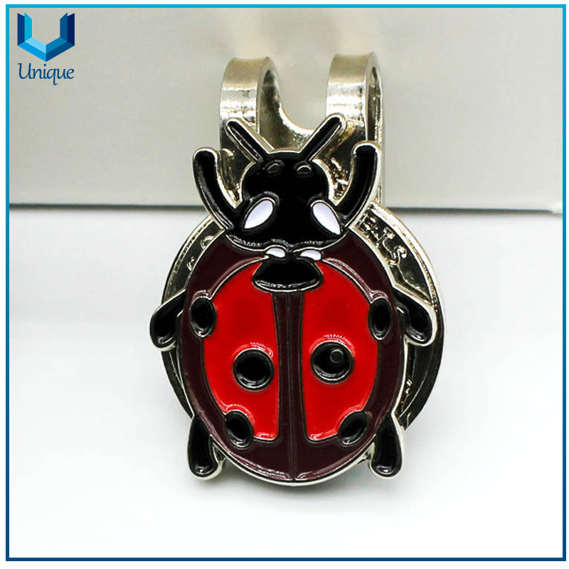 Customize Design Golf Hatclip with Golf Ballmarker in Set, Golf Metal Accessories for Gifts, Cap Clip Golf Ballmarkers, 