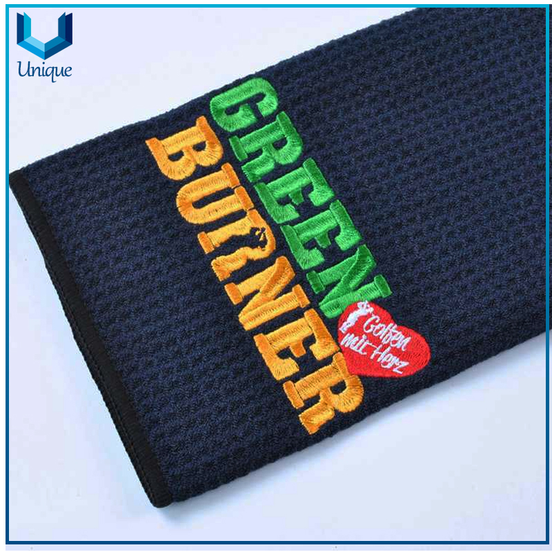 High Quality 100% Cotton Towel, Customize Embroidered Logo Golf Towel,Sports Towel, Fishing Towel, Black White Sports Towel, Golf Towel