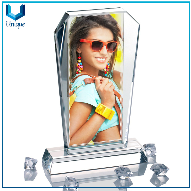 Cheap Free Sample Photo Frame,Stand Glass Picture Frame for Home Decoration Sets, Photo Printing Crystal Sublimation Wedding Promotional Gifts