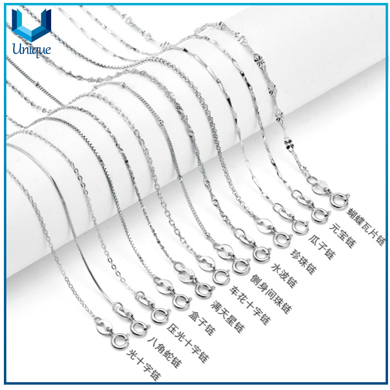 Wholesale Fashion Jewelry 16-18-24 inch Snake Chain 925 Sterling Silver Necklace Chain Adjustable necklace gold Silver chain 