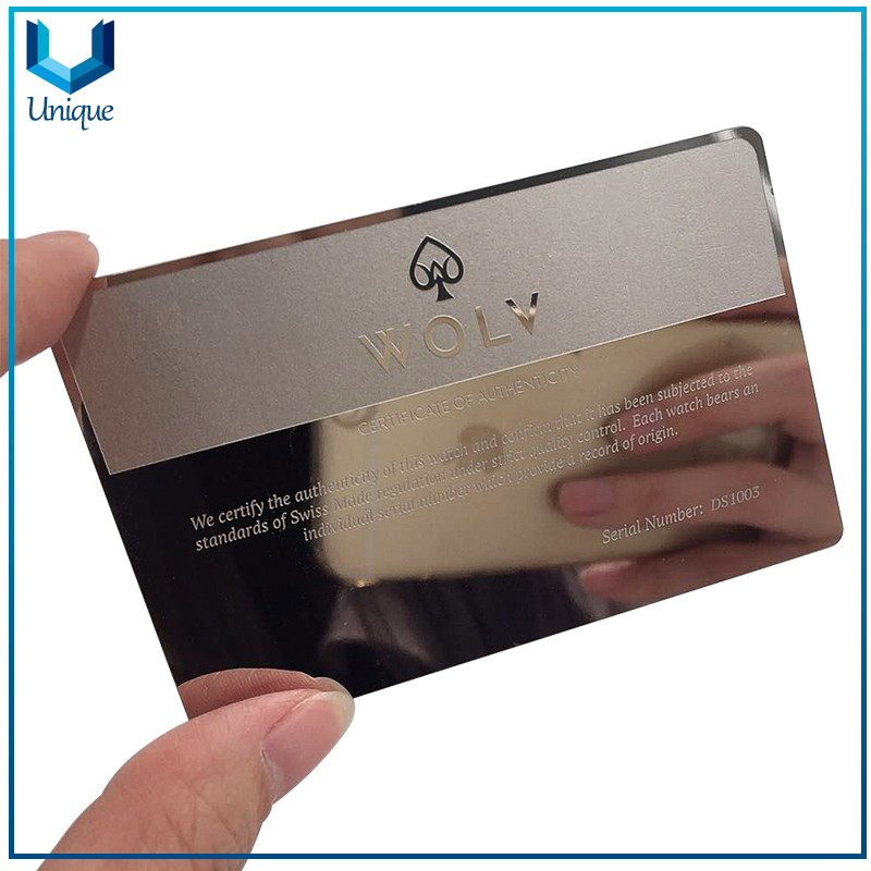 China Metal Crafts Manufacturer for Metal Business Card, Gold / Silver/ Copper Brushed Metal Invitation Card, Stainess Steel Membership Card