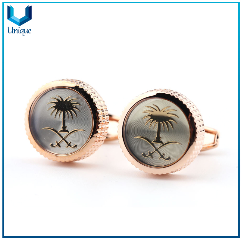 Customize Design Brass Cufflink with Gifts Box Packing,Fashion Jewelry Wedding Gift Cufflink,High Quality 3D Bras /Gold/ Nickel Plating Cufflink for Souvenir Gifts
