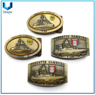 OEM Customized Engraved Number Germany Navy Military Honor Metal Buckle, Zinc Alloy 3D Wedding Souvenir Gift Belt Buckles