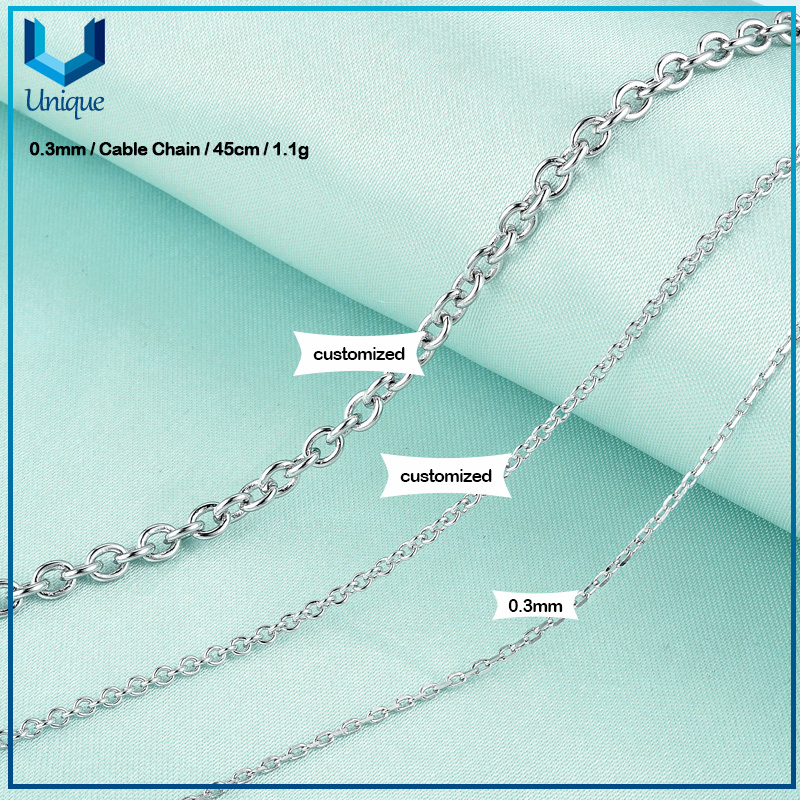 Italian 925 Sterling Silver Jewelry Necklace Chains, Silver Gold Plated Fashion 925 Silver Chains