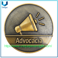 Custom Brazil 3D Antique Plating 2” Outstanding Lawyer Award Medal Honor Coin