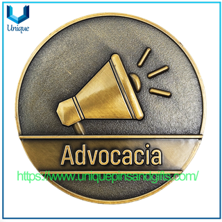 Custom Brazil 3D Antique Plating 2” Outstanding Lawyer Award Medal Honor Coin