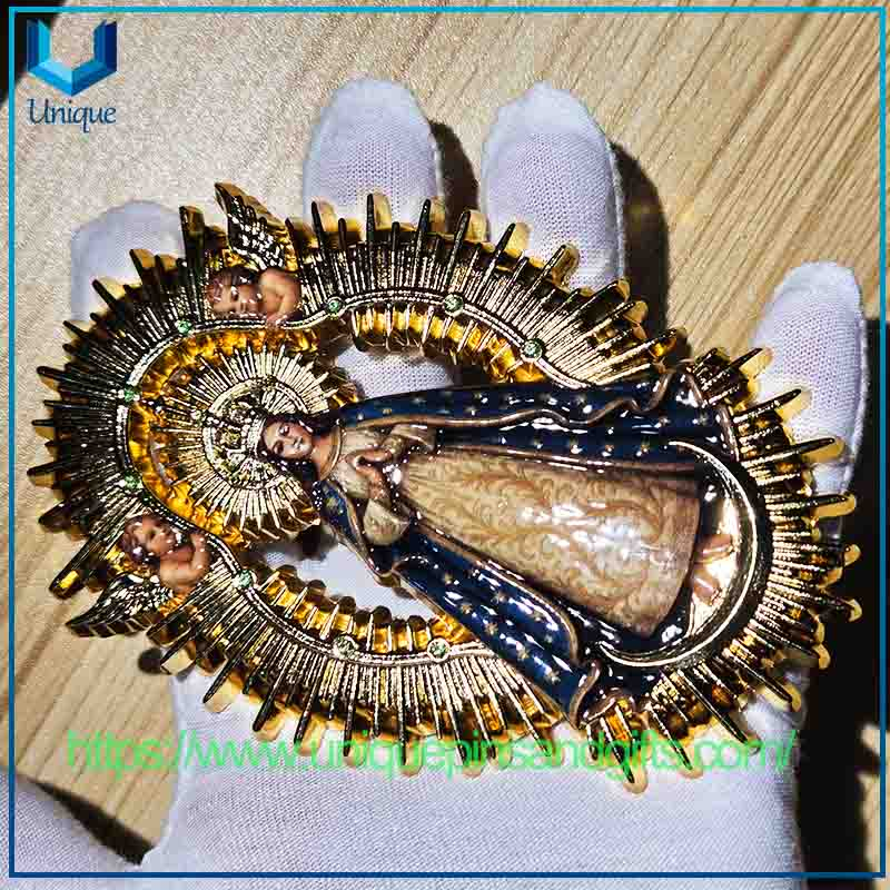 4.High Quality Our Lady of Guadalupe Pendant with Angels, Religious Gift