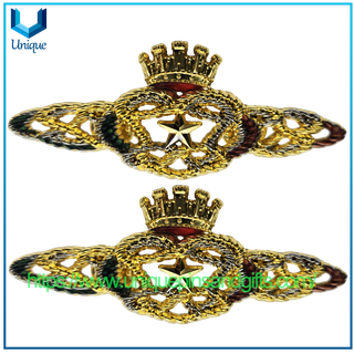 Custom Metal Art Crafts 3D Logo Lapel Pins Badges Plating Gold Uniform Butterfly Clutch Emblem for USA Air Force Security