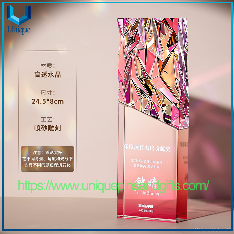 Customized K9 Crystal Trophies Crystal Trophy for Outstanding Employees Sales Elite Trophy Excellent Designer Trophy