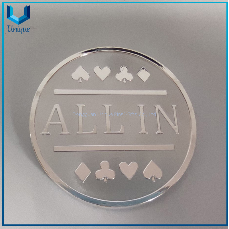 Custom Made Metal Crafts Gold And Silver Plated Mirror Like Round Shape Custom Silver Coins Coins 