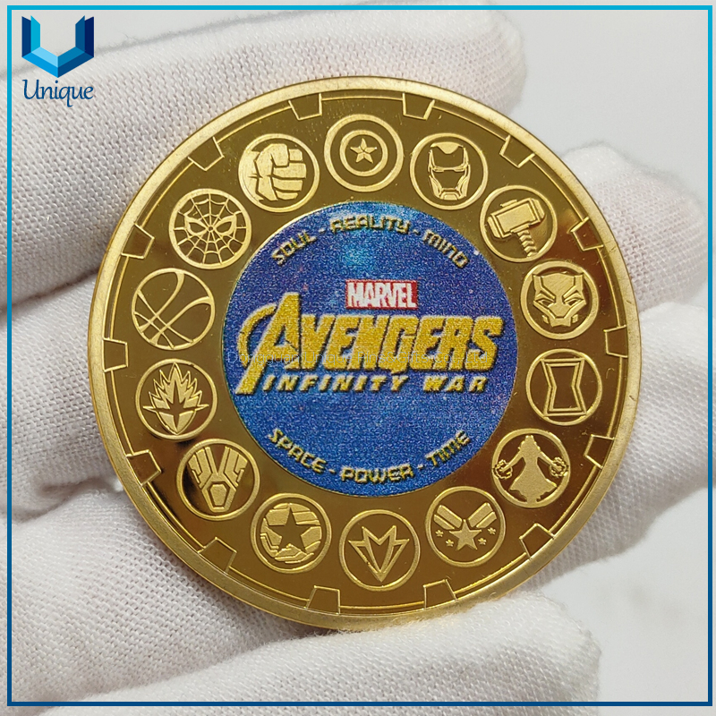 Wholesale Custom Design High Quality Round Shape Gold Challenge Coin