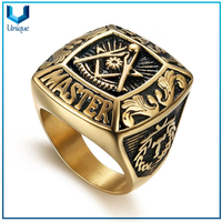 China Manufacturer Masonic Signet Ring Stainless Steel Simple Design Large Size Jewelry Rings