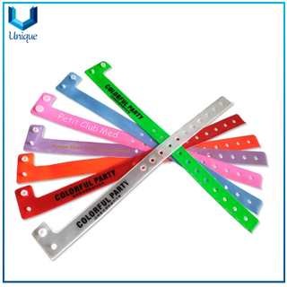 Neon color reflective wristband L shape PVC party wrist band with your own logo