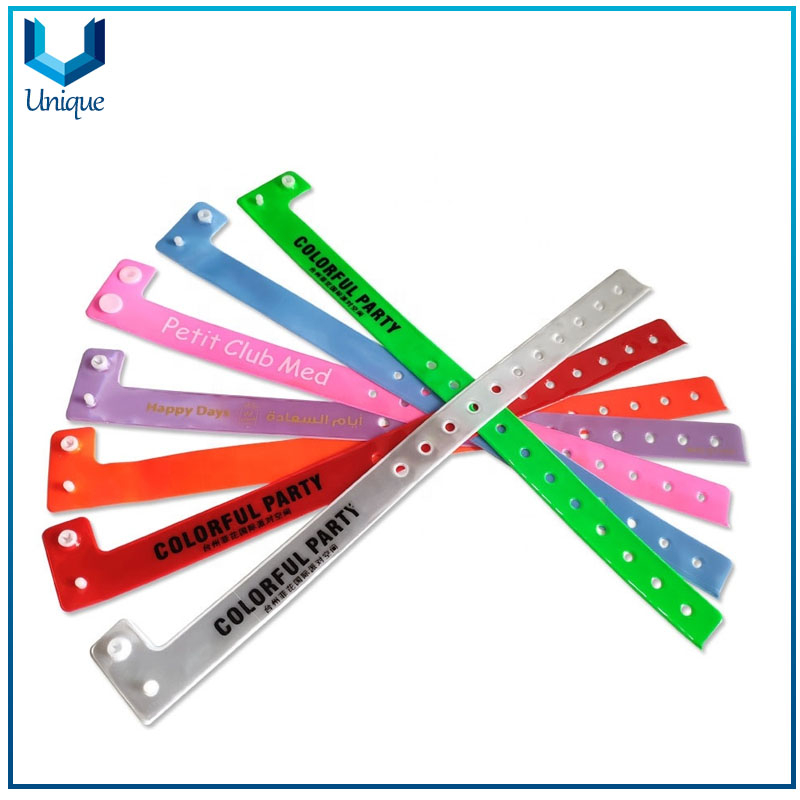 Neon color reflective wristband L shape PVC party wrist band with your own logo