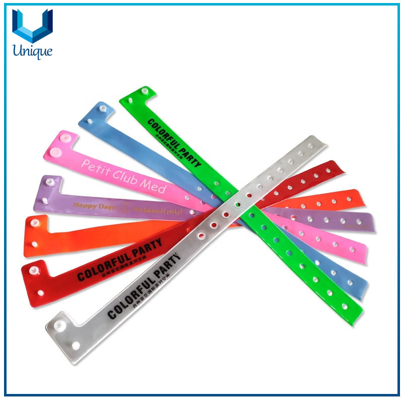 009-01Neon color reflective wristband L shape PVC party wrist band with your own logo
