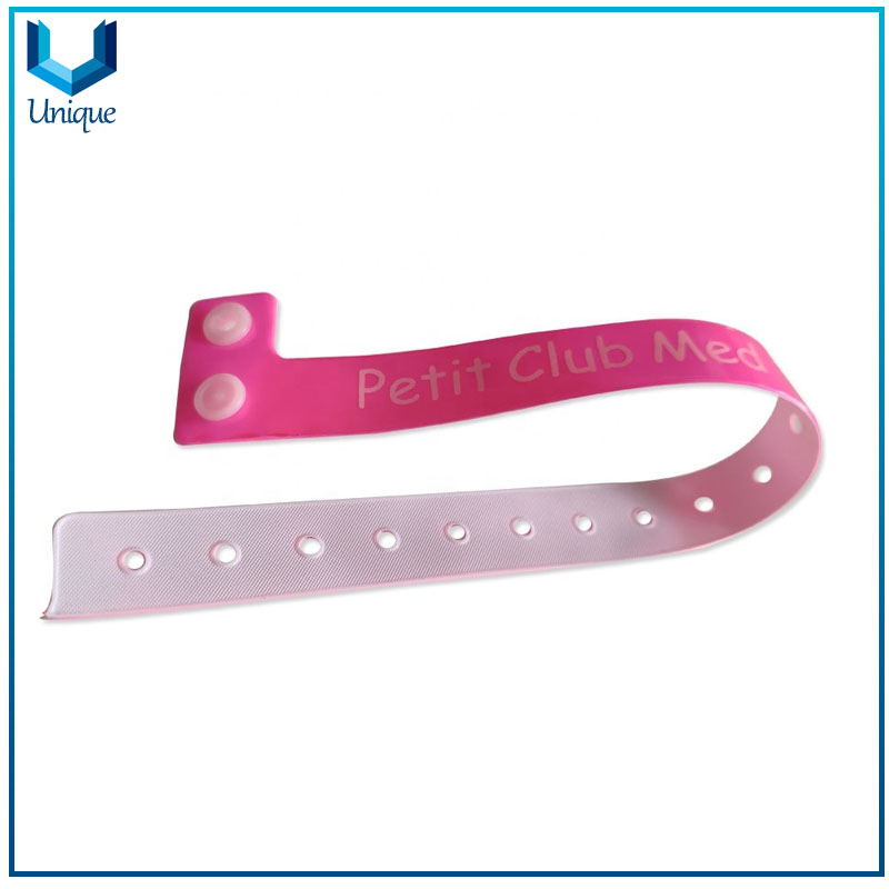 Neon color reflective wristband L shape PVC party wrist band with your own logo