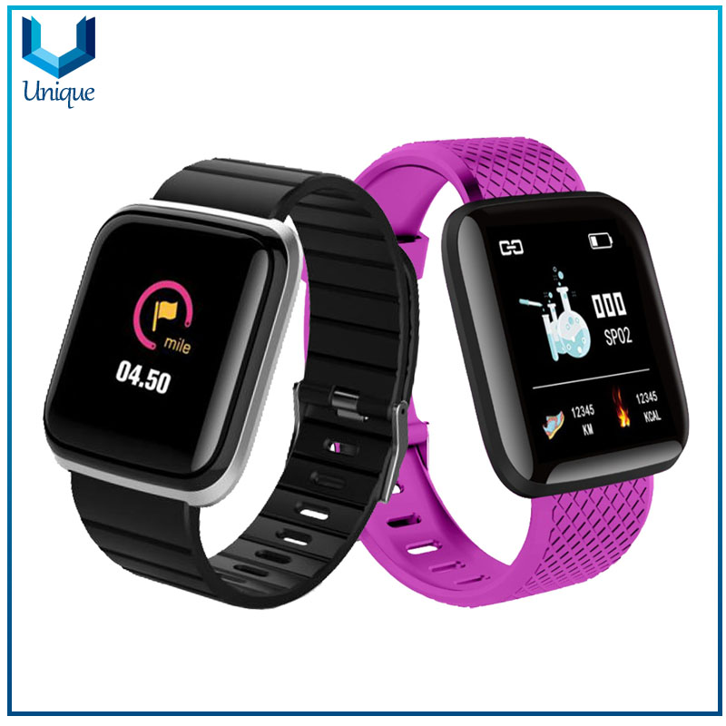 002-06High-end usb rechargeable wristband touch screen led watch beautiful ladies fashion smart bracelet band health watches b6