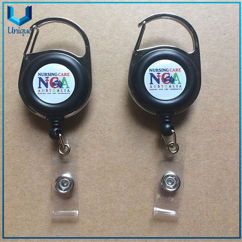 Promotion cute retractable badge holder with customized design, yoyo badge holder