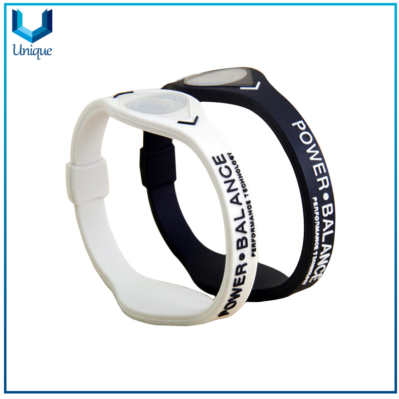 Euramerican fashion silicone bracelet Stainless steel bracelet printed LOGO Engraved words wristband