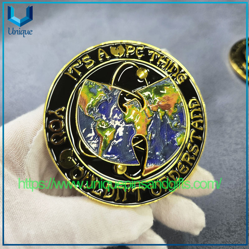 Personalized Custom Logo 3D Zinc Alloy Challenge Coin Metal WPC Commemorative Coin Spinner Coin
