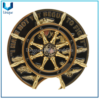 Challenge Coin Supplier Gold Medal Round Gold Mirror Coin