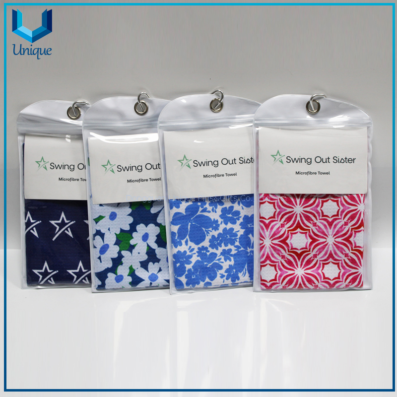 Printing Logo White Golf Towel, Customize Logo Sport Waffle Microfiber Sport Towel ，Golf towel