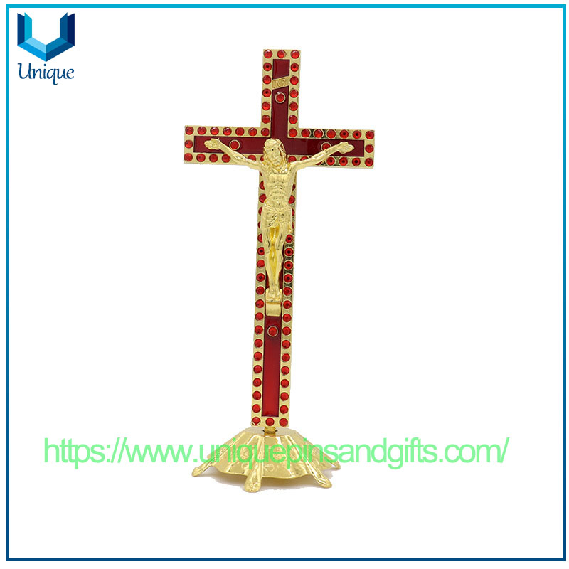Wholesale Office Home Desk Metal Handicraft Ornaments, Jesus Cross Ornaments, Car Ornaments Hanging Decorations