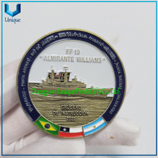 High Quality Custom Desigh 2 Inch Chile Military Navy Souvenir Dual Side 3D Challenge Coin