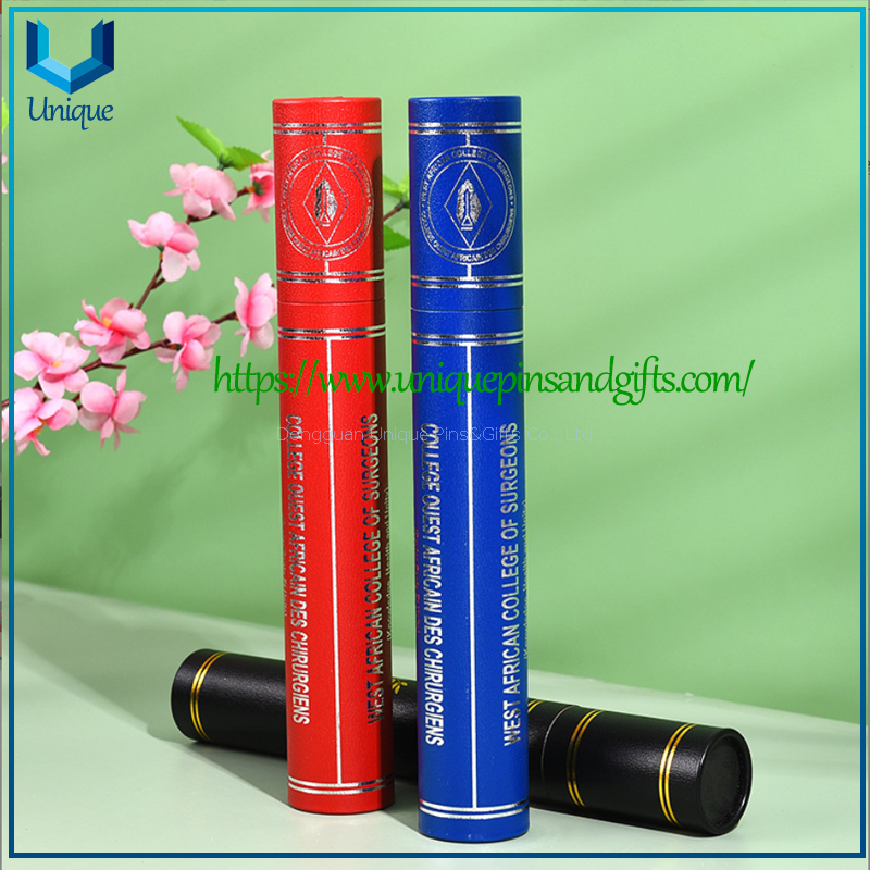 Factory Wholesale Custom Design Fashion Decorated School Graduation Certificate Scroll Holder with Printing Logo