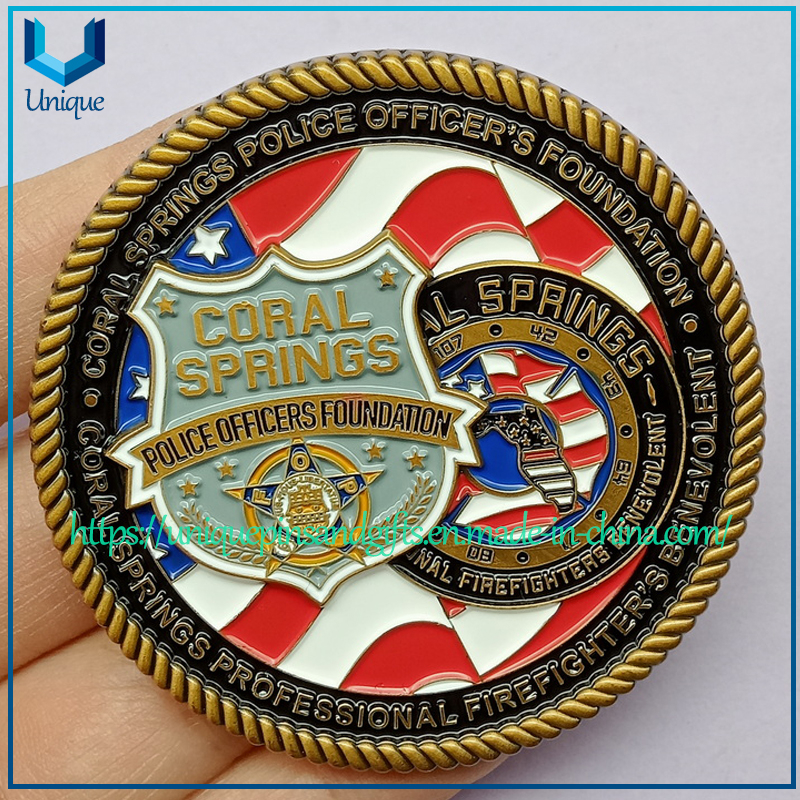 Custom 3D USA Naavy NATO Navy fist Unique Design Nickel Challenge Coin with USA Flag