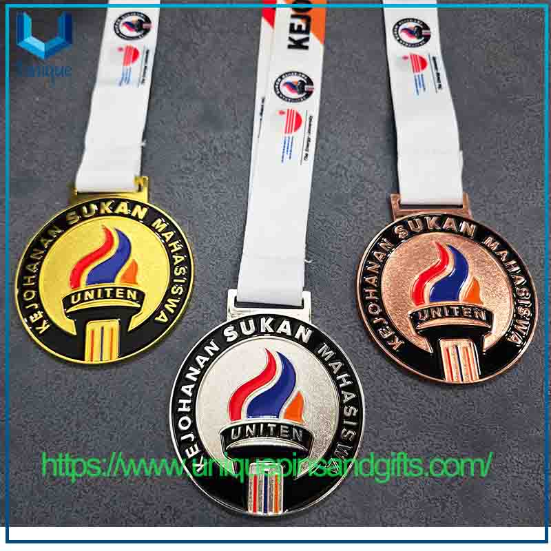 Custom Design 3D Metal Medal, School Medal, Sports Medal,Marathon Medal with Ribbon (6)