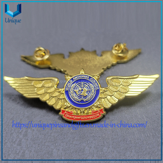Custom 3D gold High Quality bronze Award Medal Badge,Ecuador World Anti-Drug Council Metal Elbme Lapel Pin