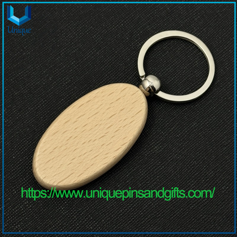 DIY Laser Engraving Character Pattern Solid Wood Keychaien
