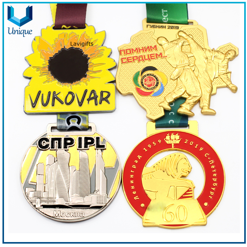 Metal Crafts Customize, Antique Brass Plating 3D 10K Marathon Running Race Sports Medal,Veteran Memorial Running Medal