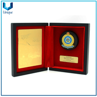 Custom Medal of Honor with Wooden Holder, 3D Metal Plaque Medals with Ribbon, Racing Metal Medal trophy for Soldier Souvenir Gifts