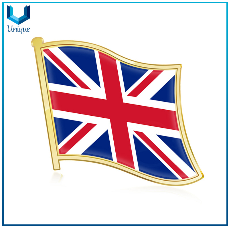 Die Struck Iron Lapel Pin, Gold Flag Pins, Enamel Dual Flag Lapel Pin, Double Flag Pins, Customize Lapel Pin Factory