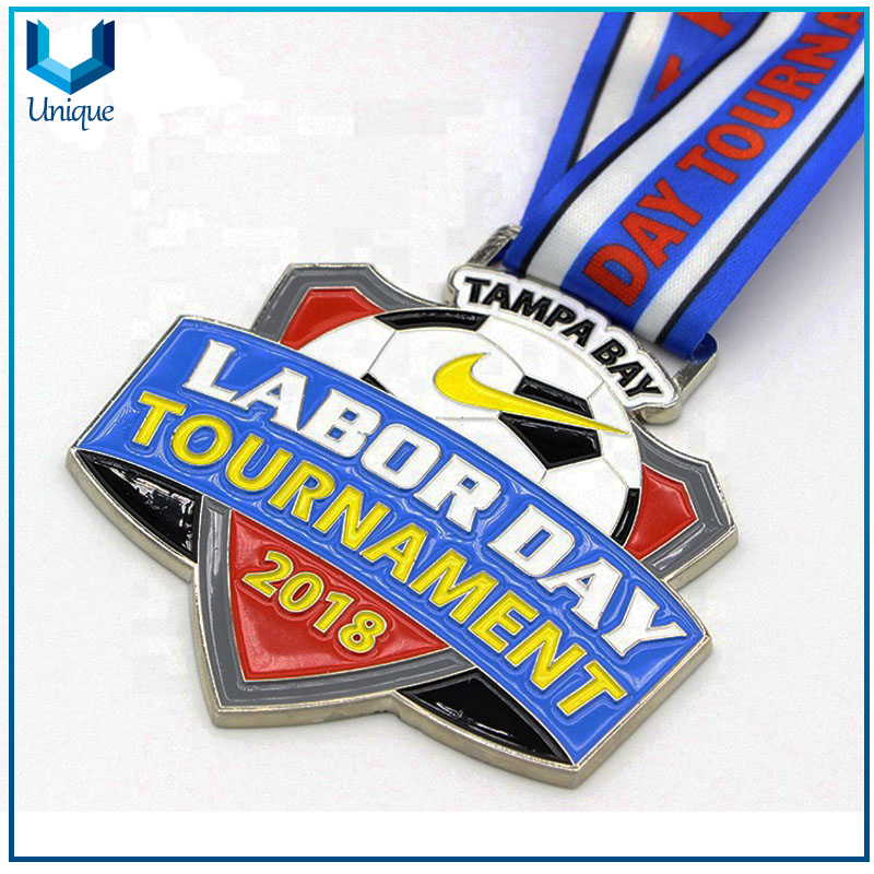Labor Day Tournament Medal,Souvenir Medal, Customize Design Medal with Lanyard, Die Cast Zinc Alloy Medal with Soft Enamel